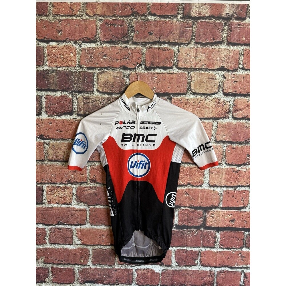Craft Womens Multicolor Short Sleeve Full Zip BMC Switzerland Cycling Jersey S